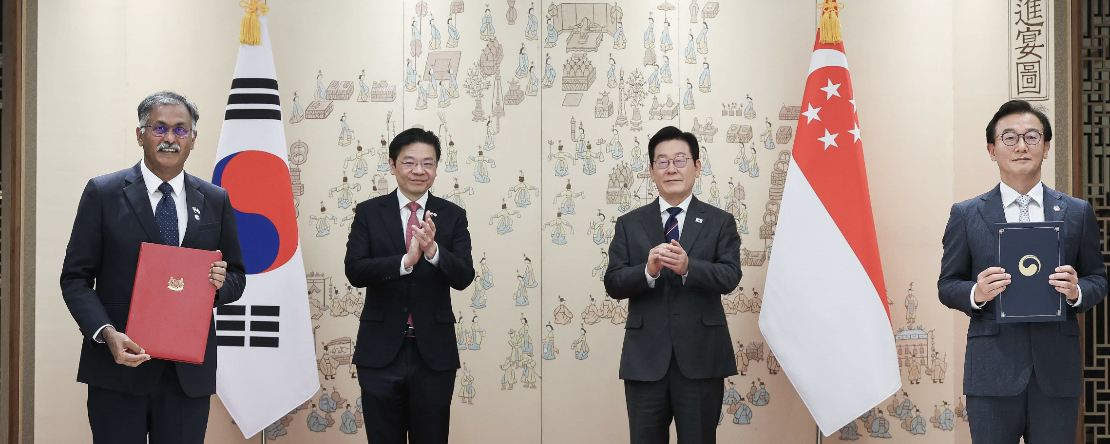 한국-싱가포르 간 협정 체결 현장